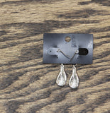 Chico's Teardrop Dangle Stone Hook Drop Earrings Blue 2"