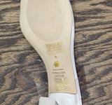 Stuart Weitzman Kristal Block Heel Slide Sandal S0369 Clear / White 9M