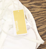 Michael Michael Kors Womens Grommet Tankini Swim Top MM30322 White M