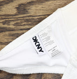 DKNY Textured Molded Balconette Bikini Swim Top DIMTS470 White L