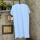 Miss Elaine Womens Embroidered Short Sleeve Robe Nightgown 859834 French Blue L