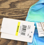 Becca Womens Knot-Front Adjustable Bikini Top Swim Pool Lagoon Blue Multi M