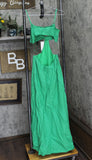 Nia Womens Spaghetti Strap Chamomile Dress Kelly Green M