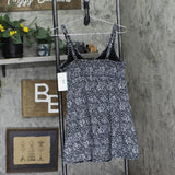 Swim Solutions Womens Abstract Bow Swimdress One Piece Swimsuit Black / White 16