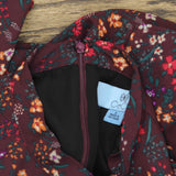 Cece Womens Printed Godet Bow Neck Dress 7052957 Wine Purple 8