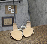 Naturalizer Vanessa2 Rhinestone Embellished Strappy Heeled Sandal Silver Gray 7M