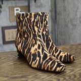 A New Day Tigris Block Heel Ankle Boots 94568629 Tiger Print Black Multi 8.5M