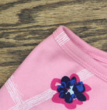 Karen Scott Garden Trellis V-Neck Short Sleeve Knit Top Rose Glow Pink Multi XL