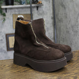 Wild Fable Womens Honor Boots Combat Platform Faux Suede 94568509 Dark Brown 9M