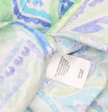 Alfred Dunner Grommet Neck Paisley Short Sleeve Knit Blouse Blue Multi 1X