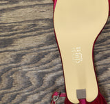 Nina Womens Lisa Mid Heel with Ruffle Sandal Parfait Pink 8.5M