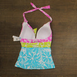 Bleu Rod Beattie Swim Print Halter Tankini Top Sock It to Me Print Pink Multi 8