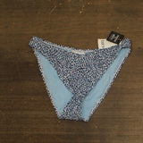 Bar III Womens On The Prowl High Leg Bikini Swim Bottom Blue Leopard M