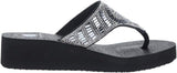 Yellow Box Tomei Clear Womens Thong Rhinestone Sandals 1673edfa59d150 Black 6.5M