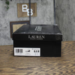 Lauren Ralph Lauren Womens Pearle Straw Espadrille Wedge Shoes Gold Yellow 8.5B