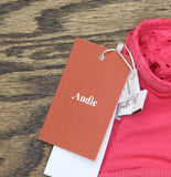 Andie Eyelet Bandeau Bikini Top with Removable Cups AT389 Begonia Pink L