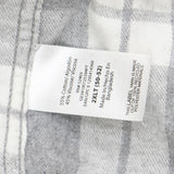 George Mens Button Up Cotton Blend Flannel Shirt Gray Plaid Multi 2XL Tall