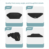 Travelon Anti-Theft Metro Waist Fanny Belt Bag Pack 43418-500 Black One Size