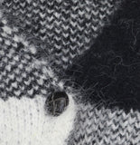 Woolrich X TGT Check Relaxed Button-Down V-Neck Cardigan Sweater Black / White M