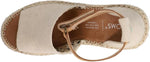 Toms Womens Marisol Platform Wedge Shoes 10016358 Natural Brown 10M