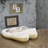 Universal Thread Jute Elastic Strap Mary Jane Ballet Flats White / Brown 9.5M