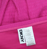 DKNY Womens Textured Shirred One-Piece Swimsuit DIMMS605 Wildberry Pink XXL