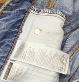 Levi's Womens Superlow Jeans 2-Button Zip Fly Distressed Table Talk Blue 29x32