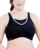 Glamorise Womens No-Bounce Camisole Sports Wirefree Bra 1066 1066 Black 36DD