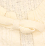 A New Day Long Sleeve Bow Cardigan Sweater 94674324 Cream Off White L