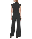 Vince Camuto Women's Tie-Neck Flutter-Sleeve Jumpsuit VC2M3848