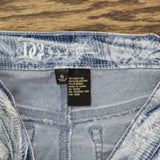 DG2 by Diane Gilman Womens Printed Flare Jeans 696886 Chambray Blue 6
