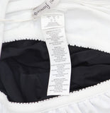 Mimi Flamingo Womens Layered Solids Drift One Piece Swimsuit Black / White 8