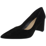 Marc Fisher Womens Suede Caitlin Pump Block Heel MFCAITLIN Black 9M