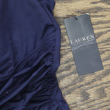 Lauren Ralph Lauren Beach Club Solids Ring One Piece Swimsuit Dark Navy Blue 6