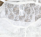 B.tempt'd by Wacoal Womens Lace Kiss Bodysuit 936282 White S