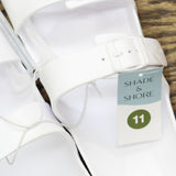 Shade & Shore Womens Neida EVA Two Band Footbed Slide Sandals 86509395 White 11M