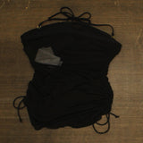 Becca Womens Bandeau Muse Tankini Mesh Top Swim 733557 Black XL