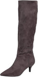 Journee Collection  Vellia Tru Comfort Kitten Heel Knee High Boots Gray 6M-WC