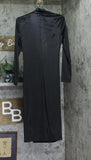 Donna Karan Womens Velvet Ruched Sheath Dress KA4V25R0 Black 4