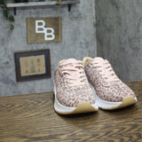 Dr.Scholl's Womens Walk Mode Sneaker Low Top Lace Blush Pink Leopard 8.5M
