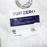 Sun Zero Oslo Theater Grade Blackout Grommet Single Curtain Panel White 52 x 63