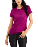 Inc International Concepts Womens Tee Cotton T-Shirt Autumn Berry Purple S