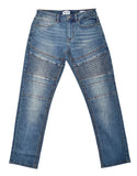 Ring Of Fire Boys Chase Moto Denim Slim Jeans RBB0931 Dusk Wash Blue 16