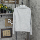 7 Diamonds Womens Button Front Cowl Neck Cardigan Sweater 166c20a5604d71 Gray L