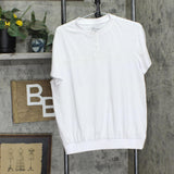 Easy Essentials Womens Henley Short Sleeve Knit Shirt Top 152462