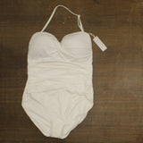 Anne Cole Twist Front Shirred One Piece Swimsuit MYMO00501 White 14