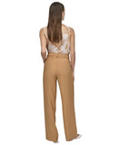 DKNY Womens High-Rise Sueded Side Pocket Canvas Pants UE5P8047 Whiskey Brown 12