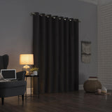 Sun Zero Weave Total Blackout Grommet Curtain Panel Coal Black Multi 52X84