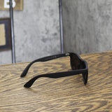 grinderPUNCH Adult Polarized Sunglasses Fit Over Glasses Wraparound Black