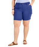 Style & Co. Cargo Shorts with Pockets 54676W Admiral Blue 16W